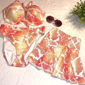 3- PIECE MULTI COLOR SWIMSUIT